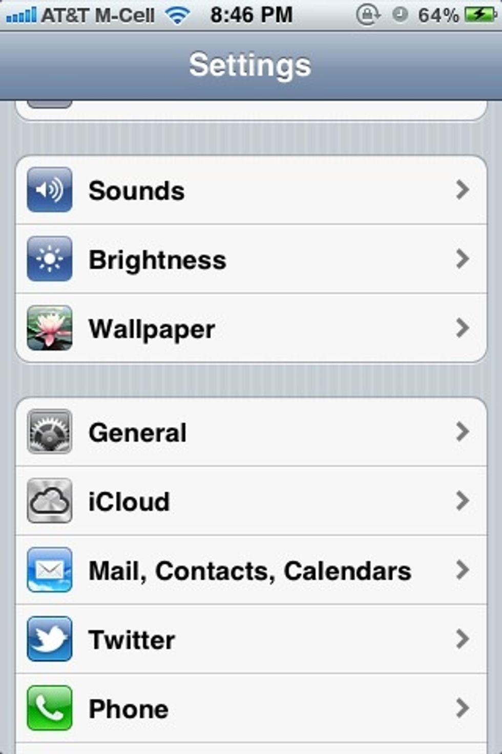 Go to settings and tap "general"
