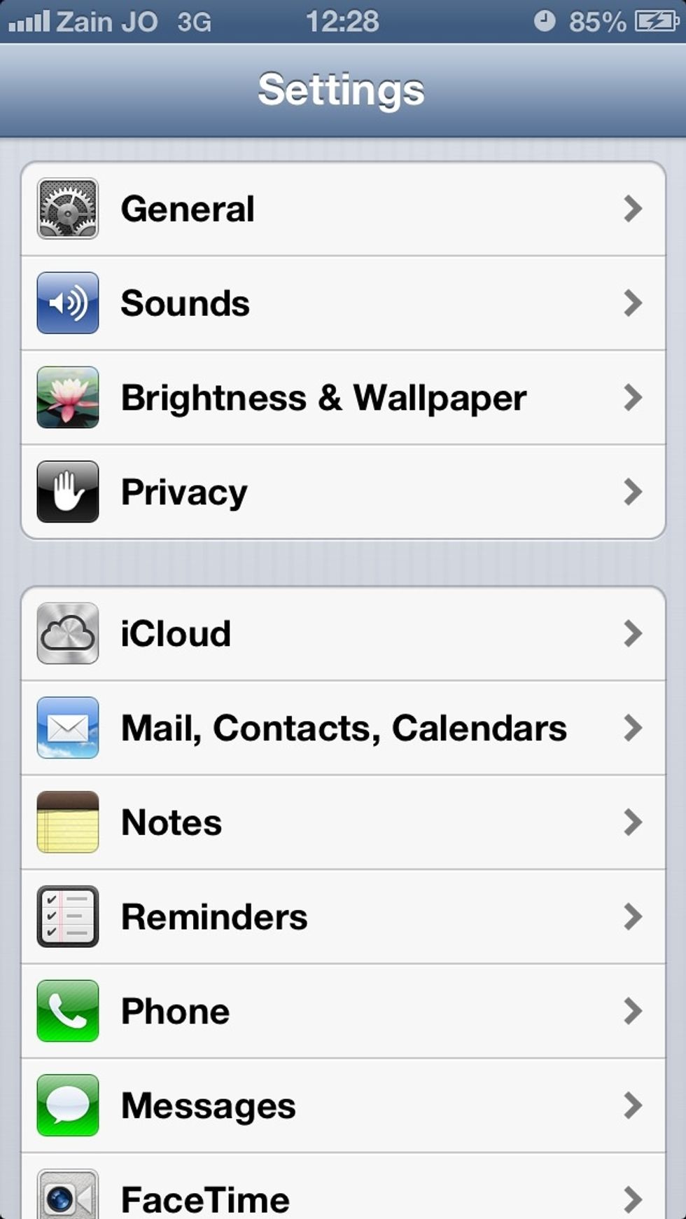 Go to Settings > General