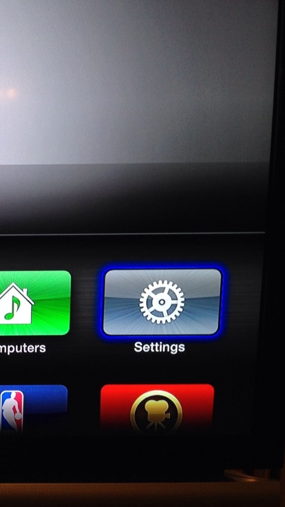 Go to Settings in your Apple TV
