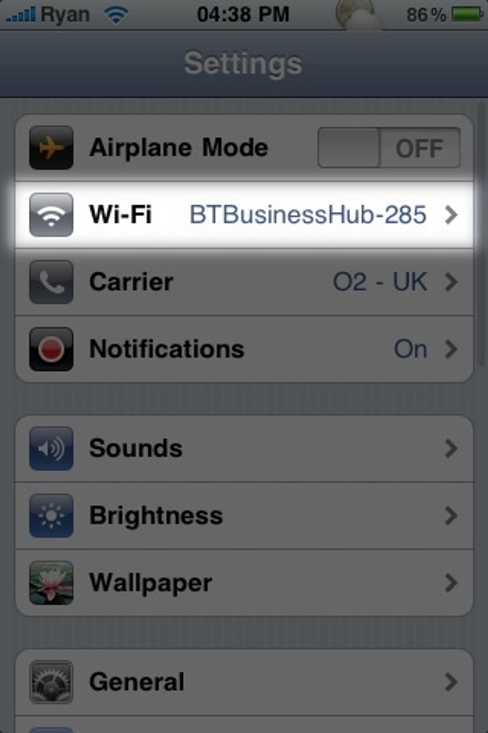 Go to settings then Wifi.