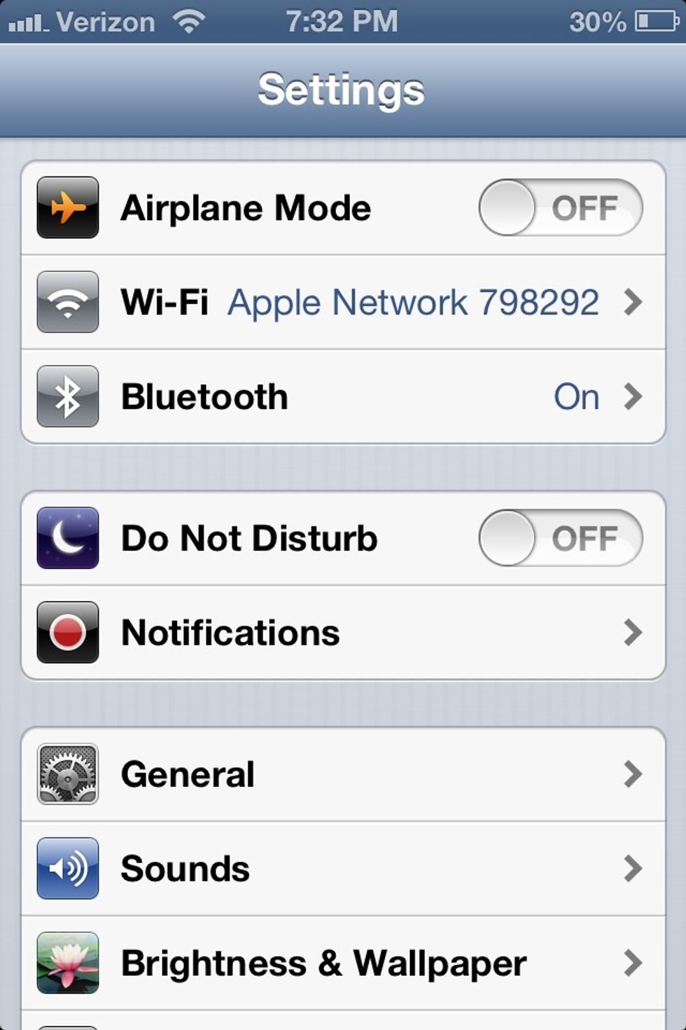 Go to settings. This is what your screen should look like