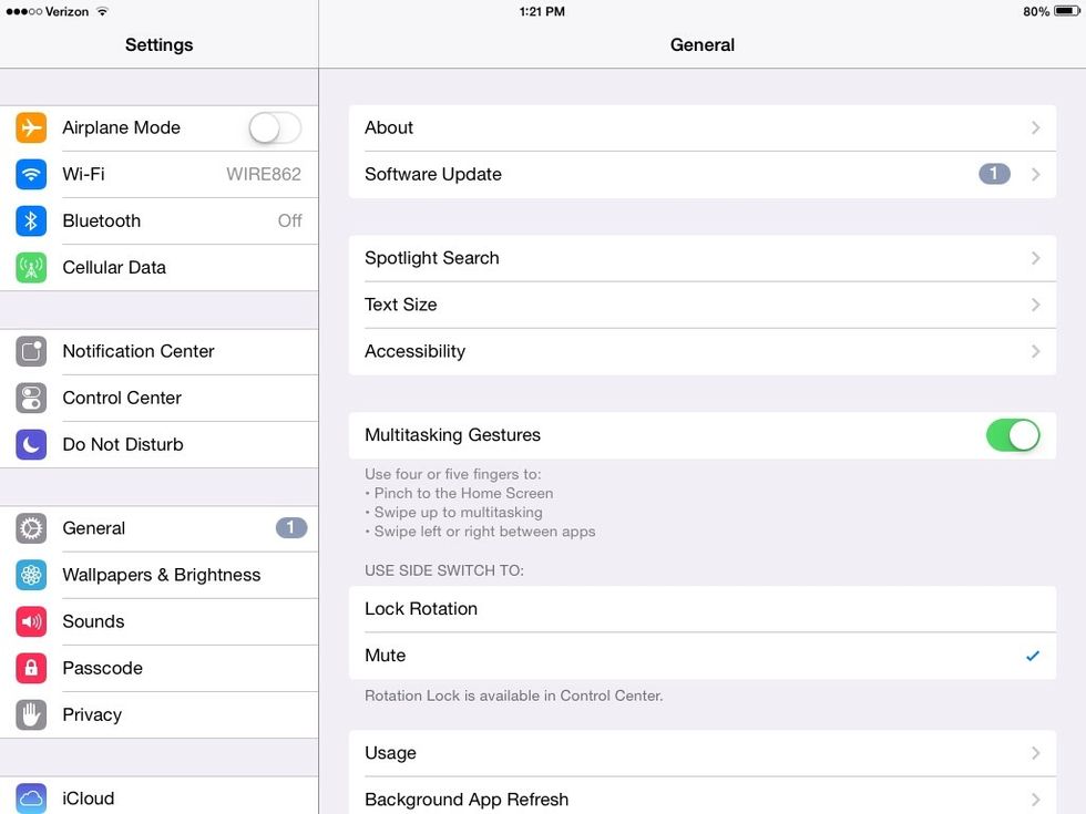 Go to Settings.