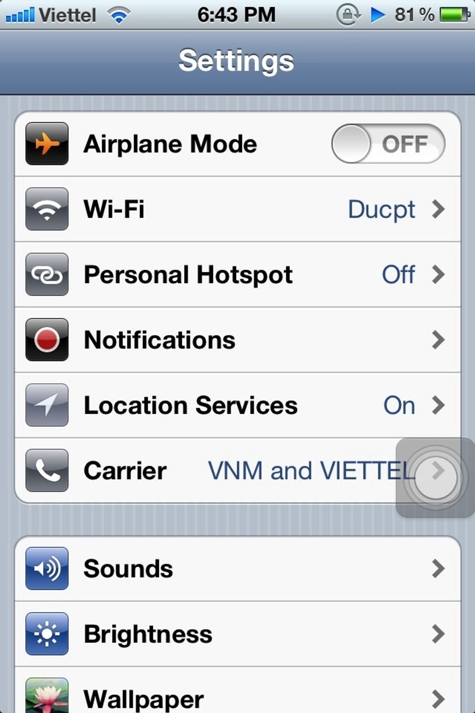 Go to Settings.