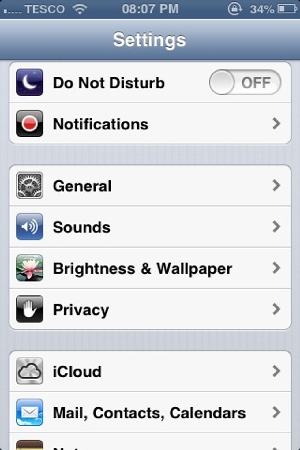 Go to settings.