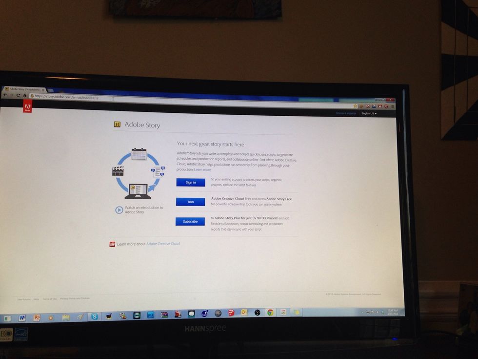 Go to (( story.adobe.com ))