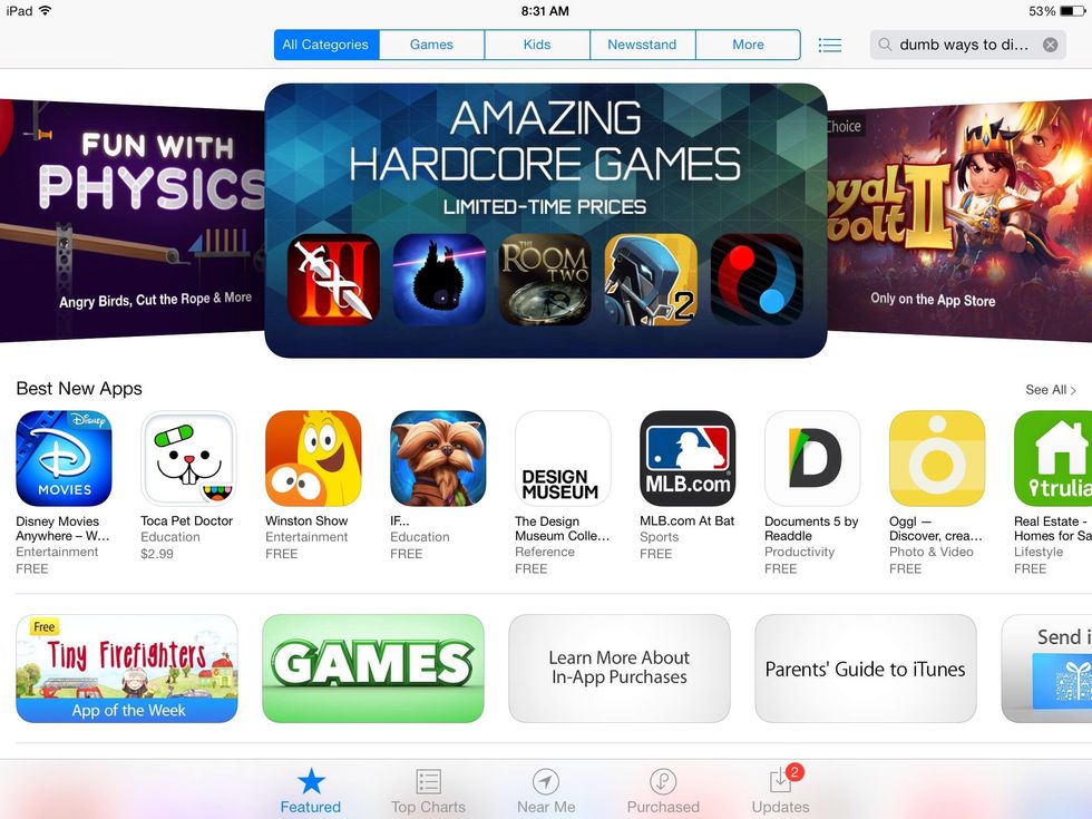 Go to the App Store, click on featured.