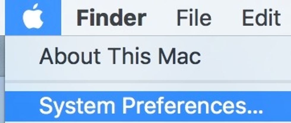 Go to the Apple Menu and select System Preferences from menu.