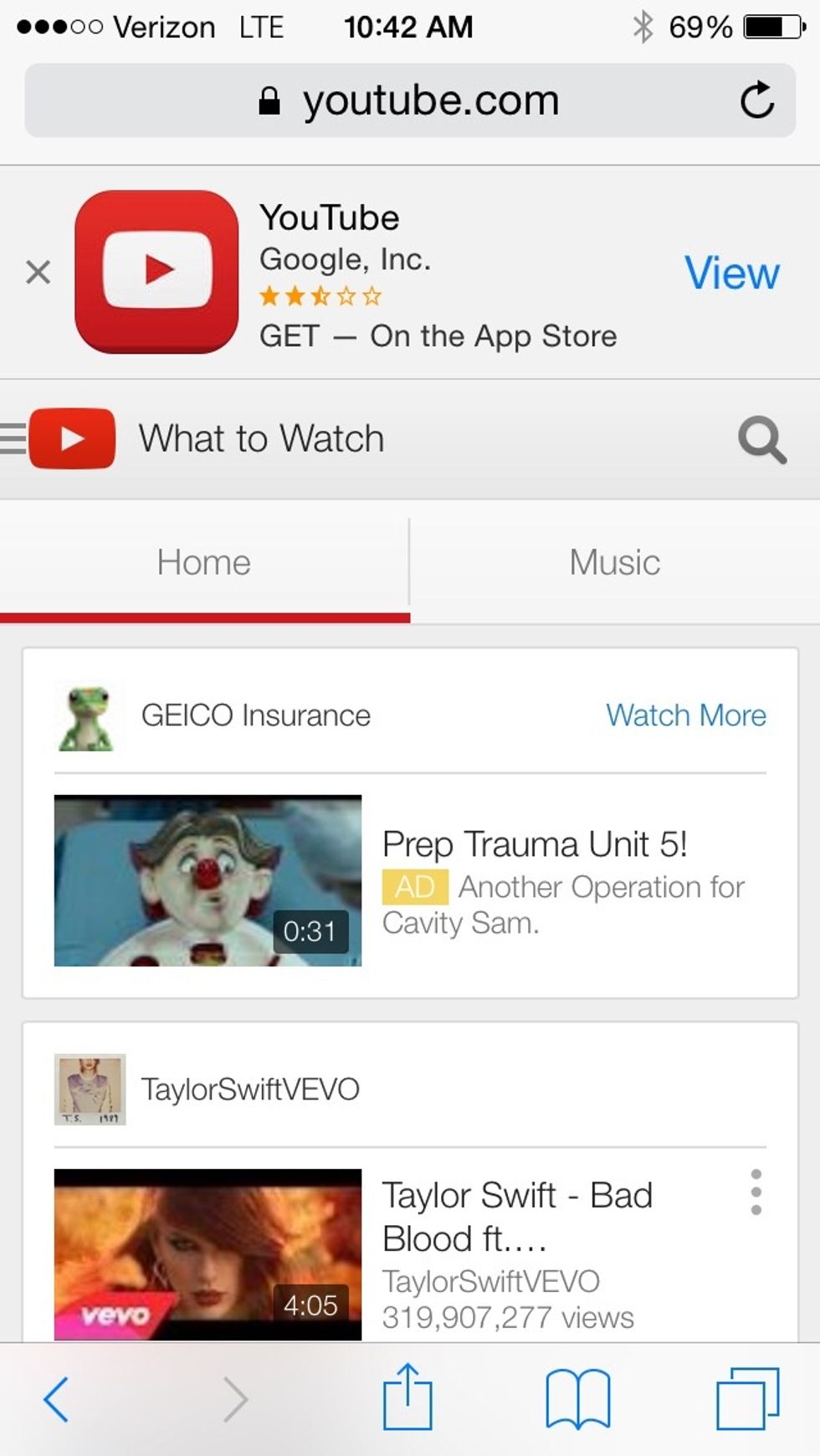 Go to the home page of your website