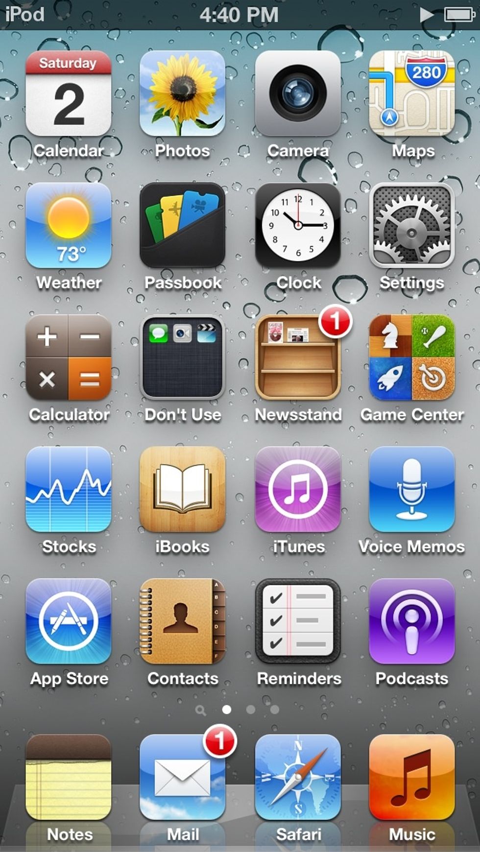 Go to the home screen on your device