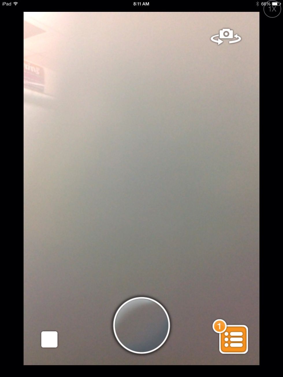 Go to the home screen take a picture.