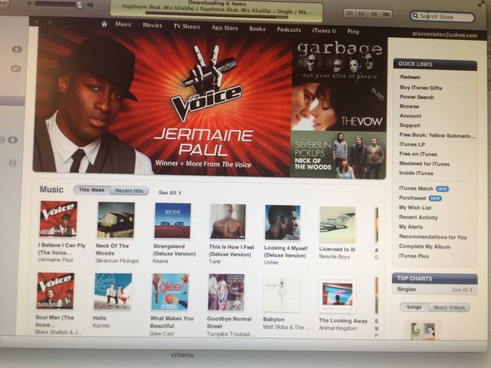 Go to the iTunes store