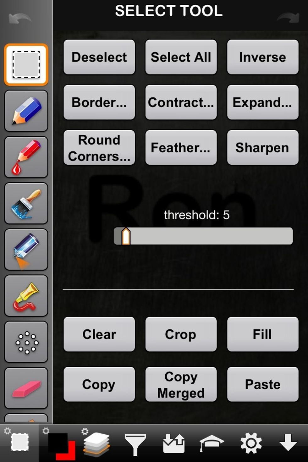 Go to the selection tools menu and select "inverse". You'll now have the actual text selected rather than the background.