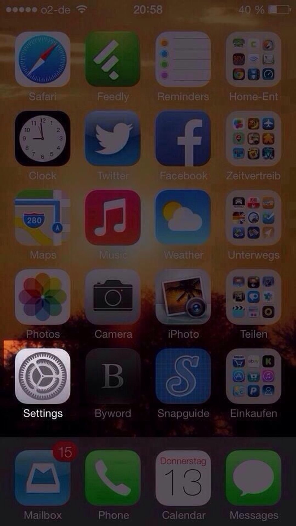 Go to the Settings.app