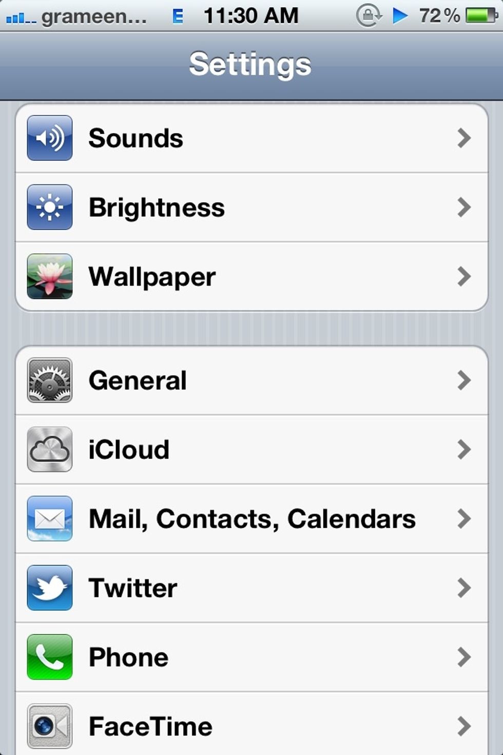 Go to the settings menu and choose general!