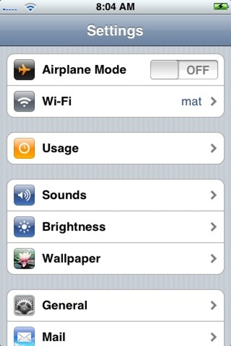 Go to the settings on the iPhone