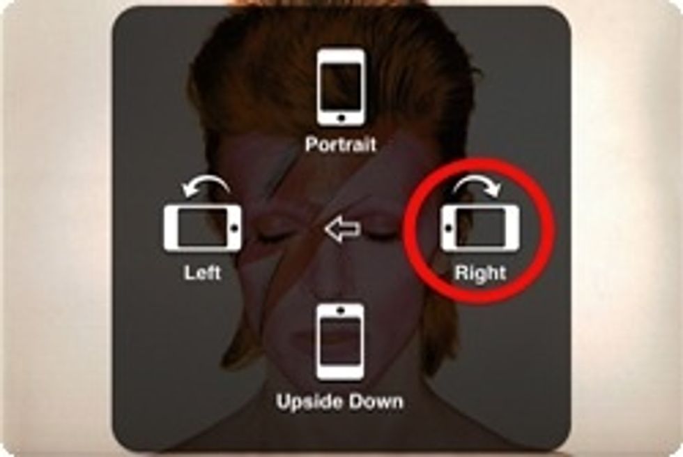 Go to Utilities-Assistive Touch-Right. This will invert Iphone.