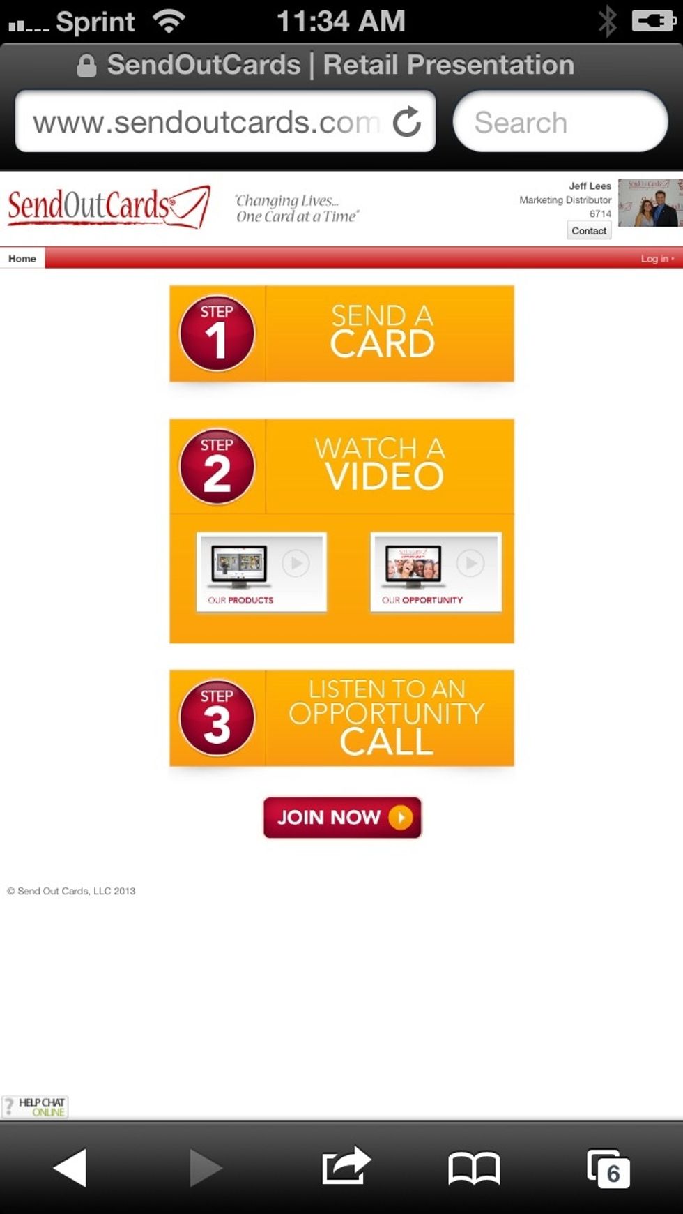 Go to www.reachtoday.com and click the 1 send a card rectangle