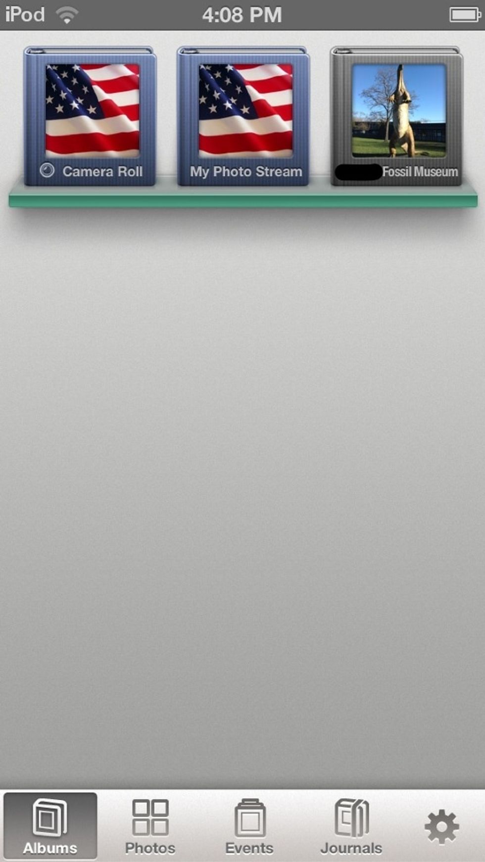 Go to your albums. Select an album that you want to choose the pictures from. (Sorry the picture is cut off. Tap the photo to see the rest)