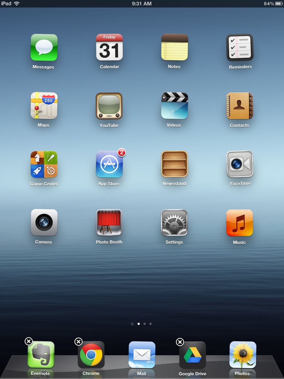 Go to your home page.