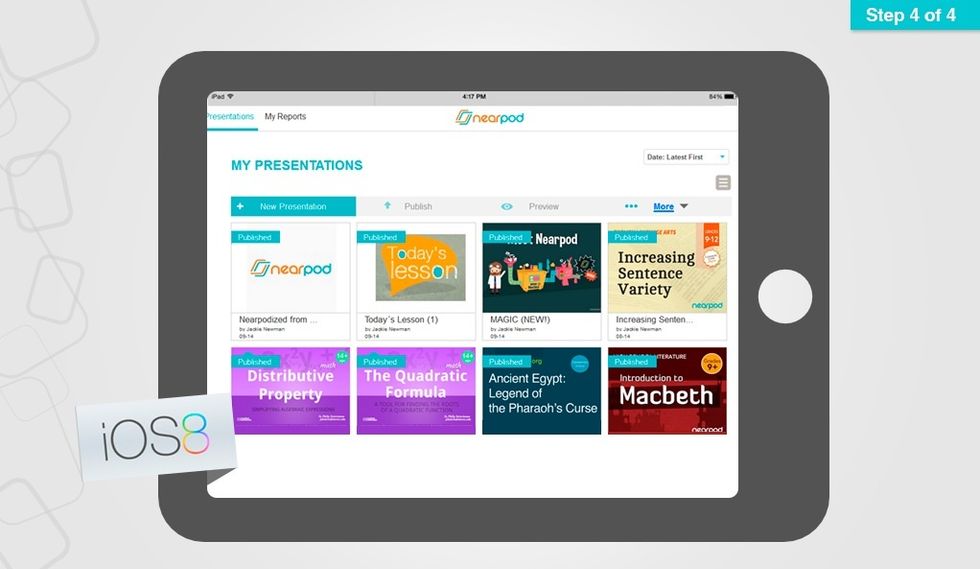 Go to your library to find all your Nearpodized lessons!