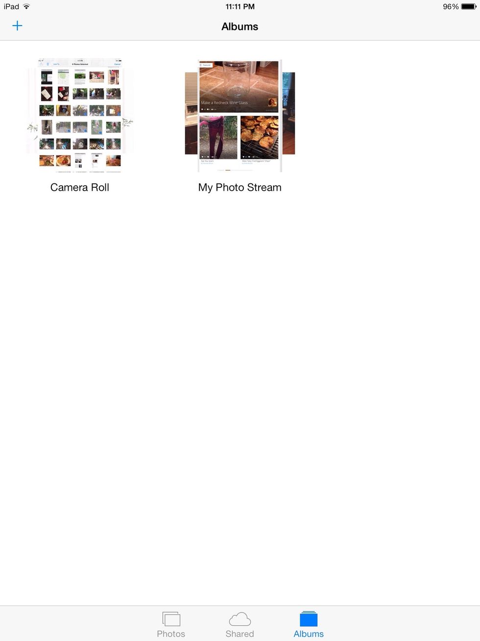 Go to your photos, then albums and click an album that you want to clear out.  This will open the view of all the photos in that album.