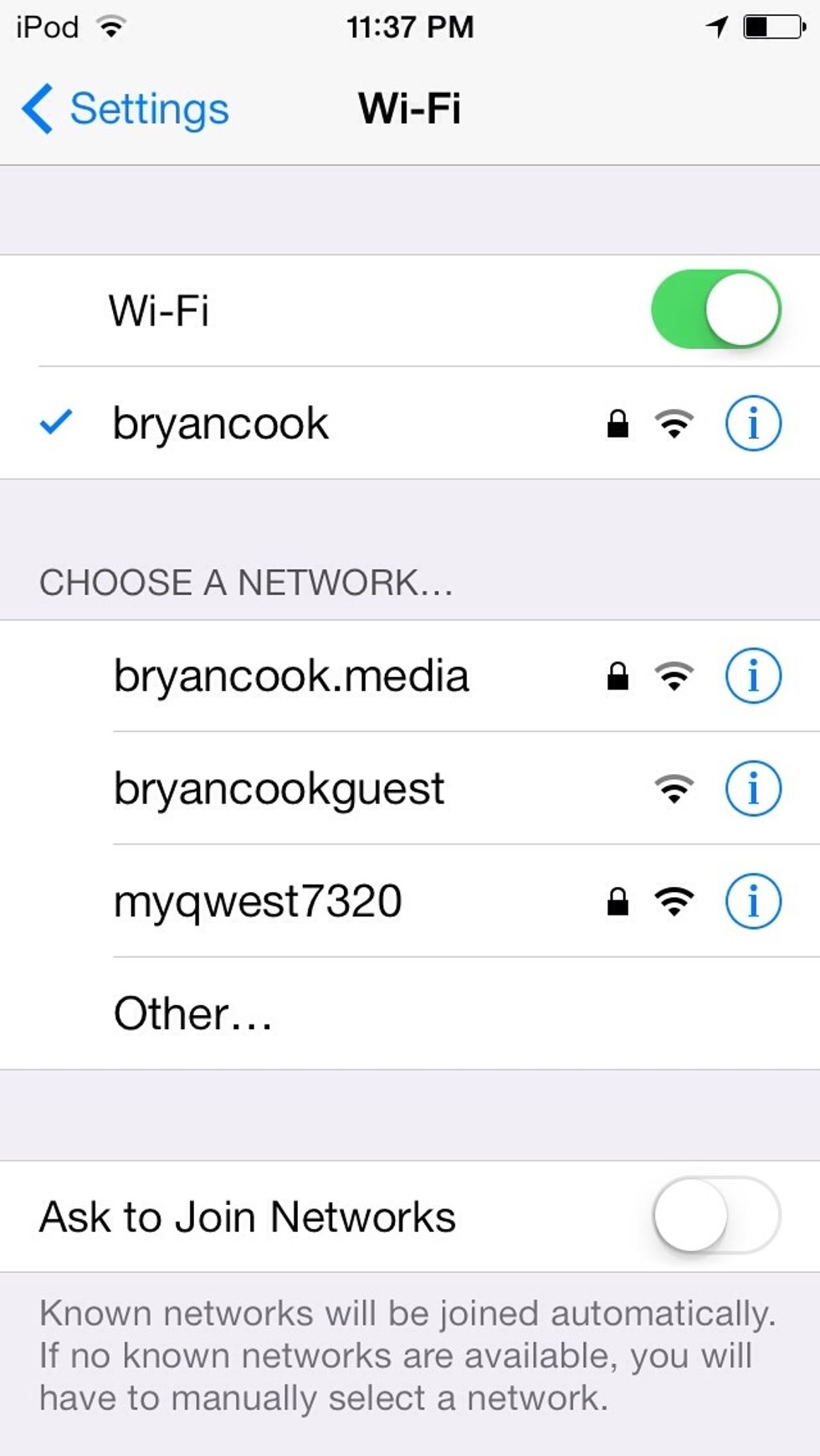 go to your wifi networks, and click the little i on your network