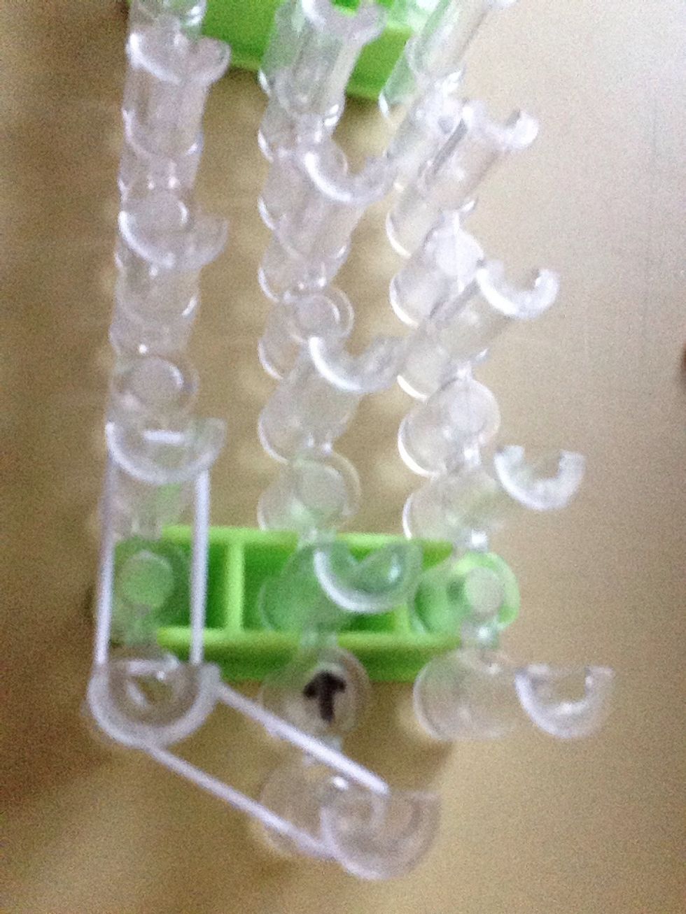 Go up each peg until you reach the top.