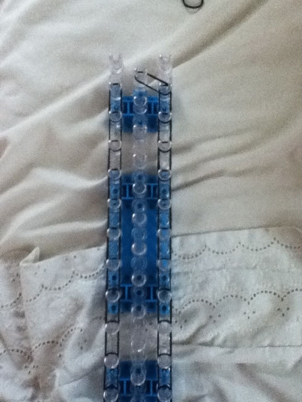 Go up the left side till you reach the second to last left peg