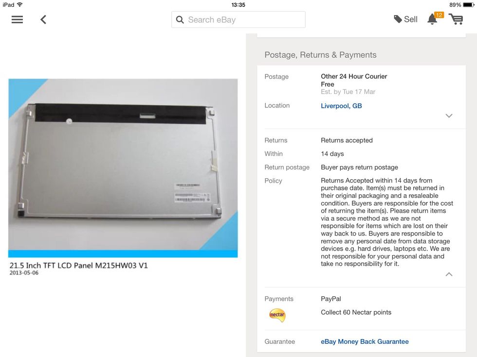 Going by the part number on the LCD, find a replacement panel. I did open up the old panel but could not source a replacement LED backlight. So I replaced the whole panel for \u00a360.