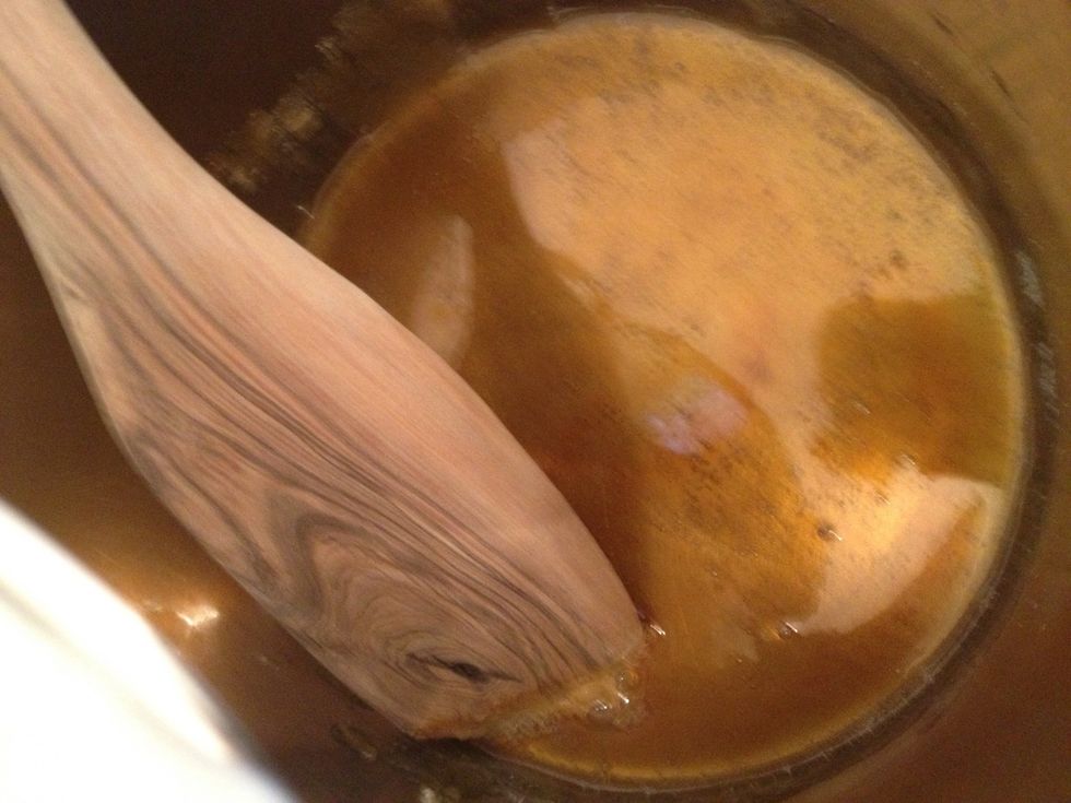 Golden brown caramel