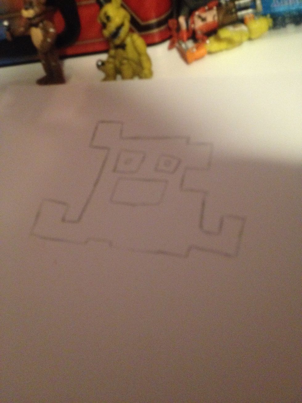 Golden Freddy finished plz add colour for the eyes and mouth at least