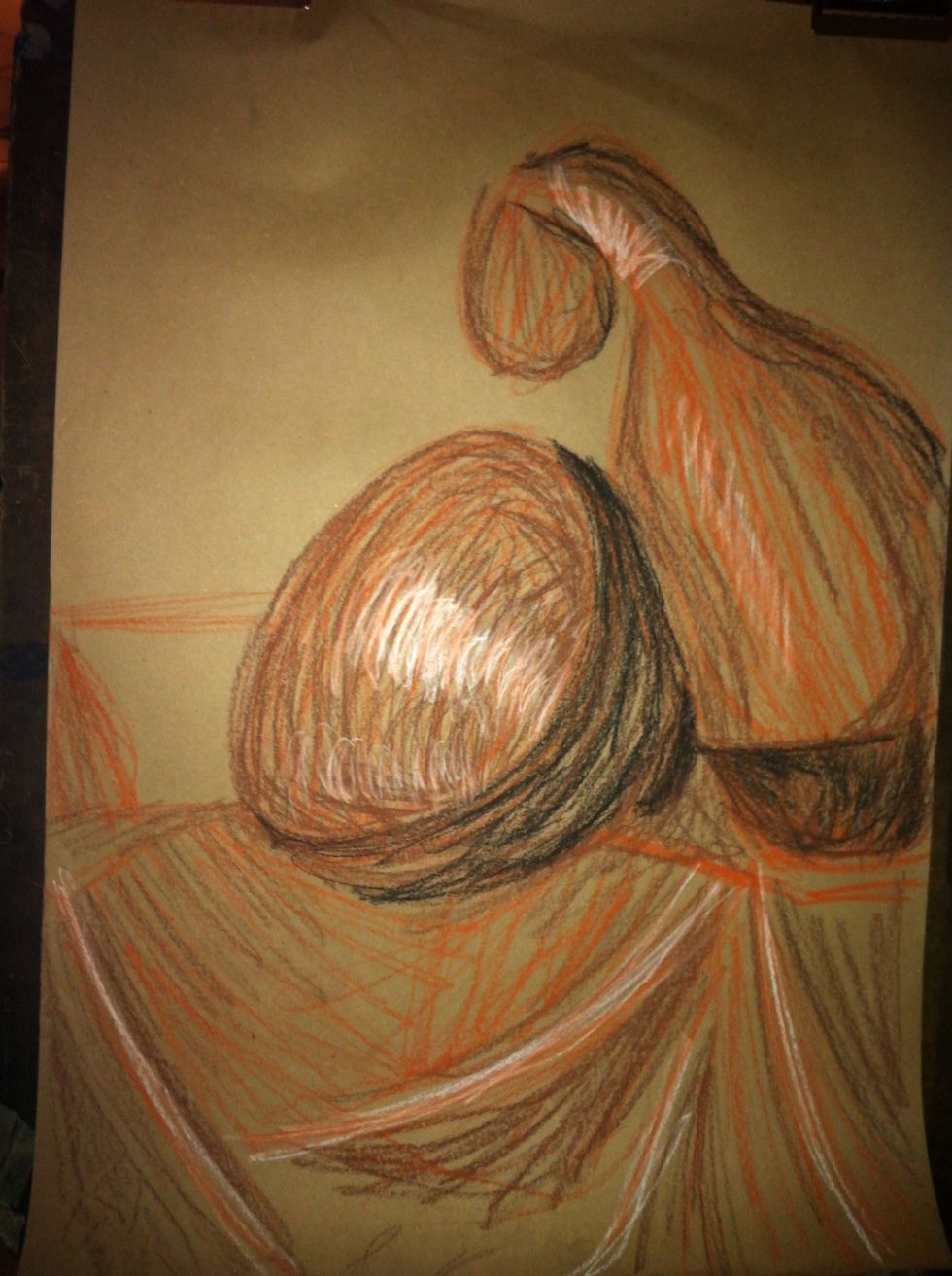 Good use of contour lines to reinforce the forms.