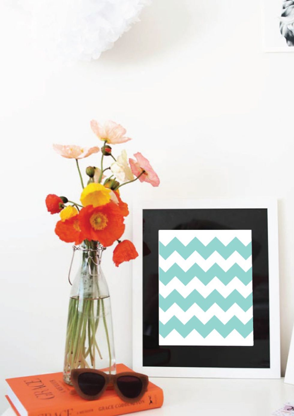 Gorgeous chevron picture to brighten up the office!