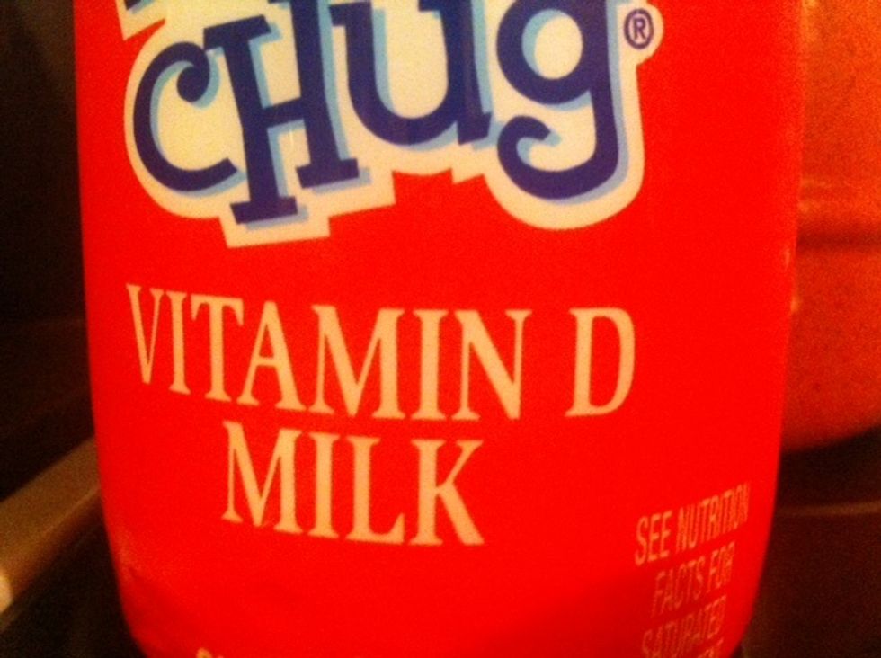 Got milk? Well now is the time to grab it. I had Vitamin D on hand but you can use whatever.