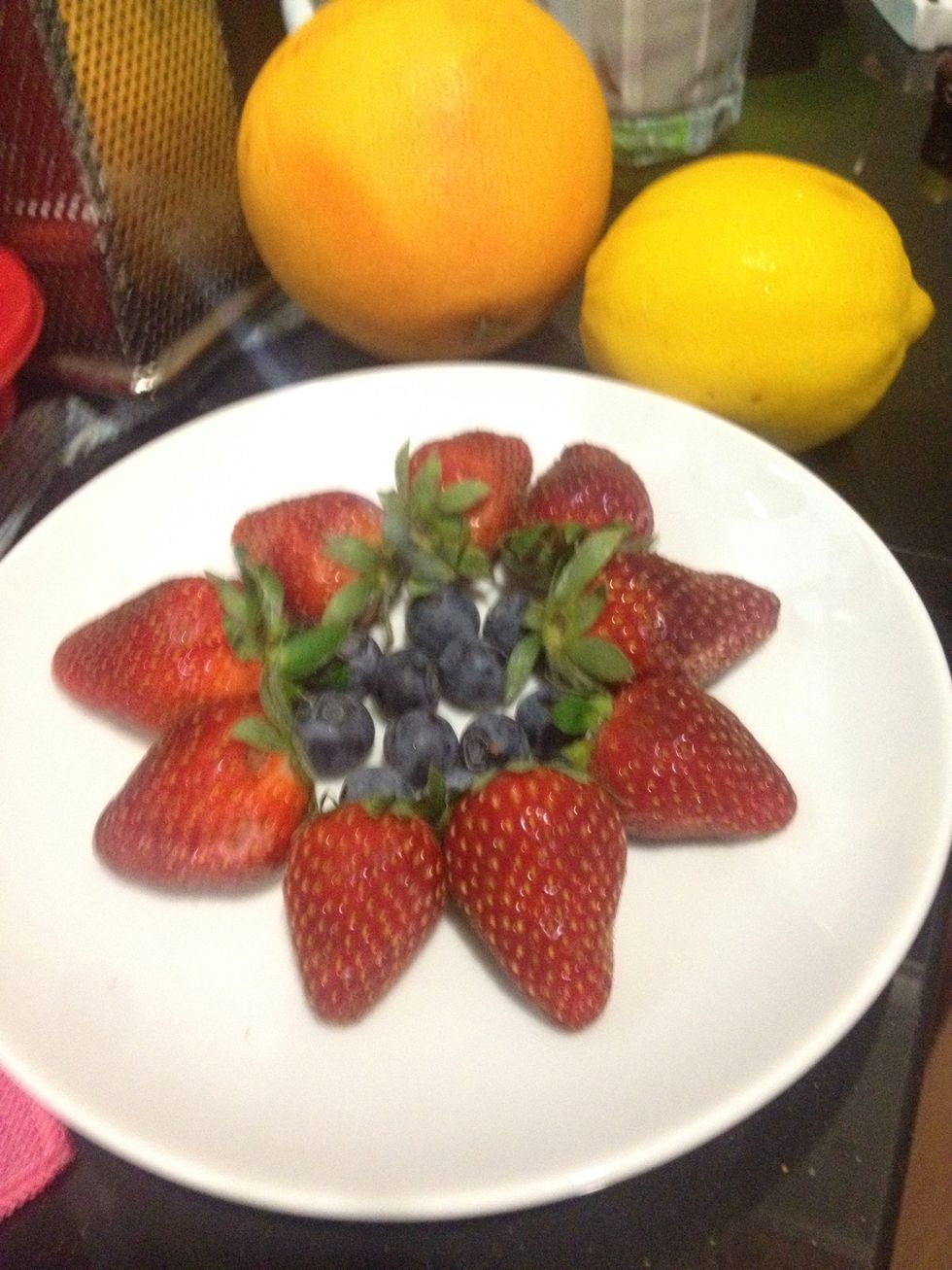 Got some left over fruits in the fridge so we'll make easy scone out of this