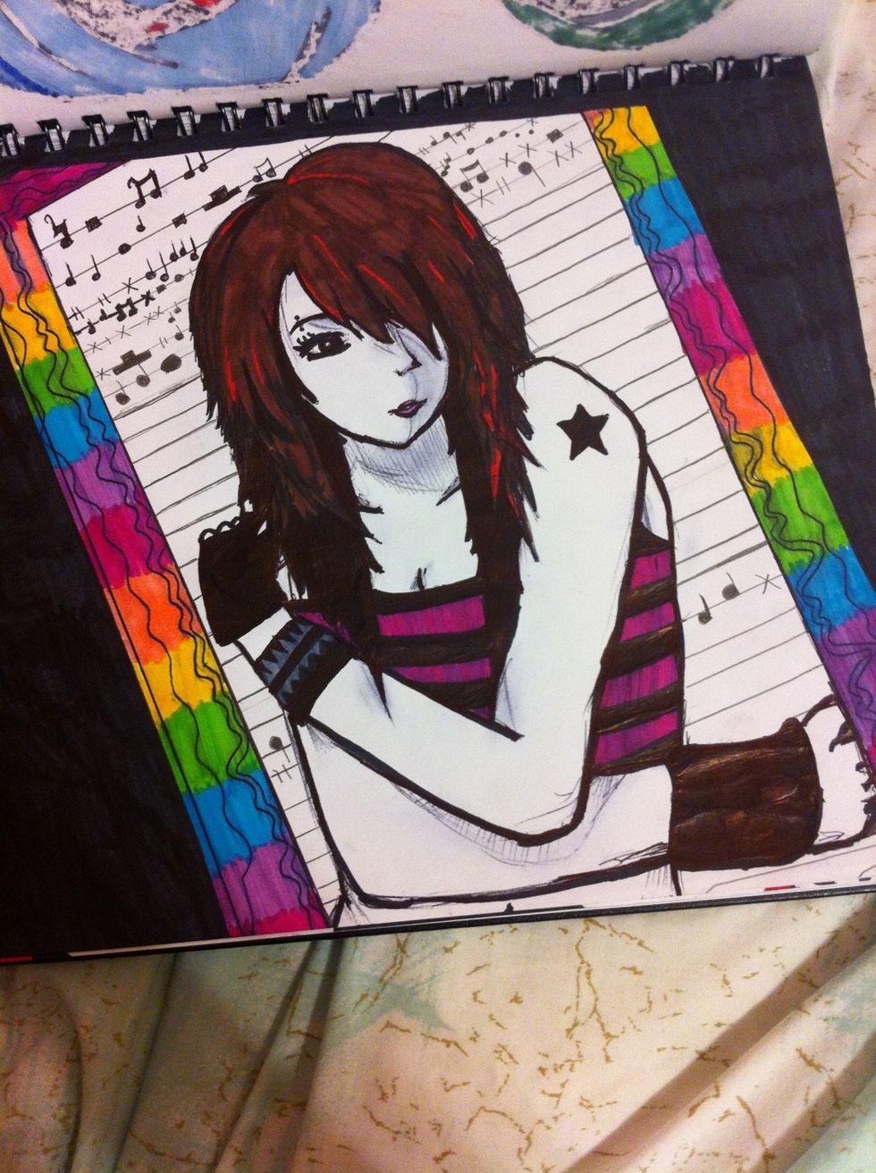 Got the inspiration from a self-declared scene girl on Instagram