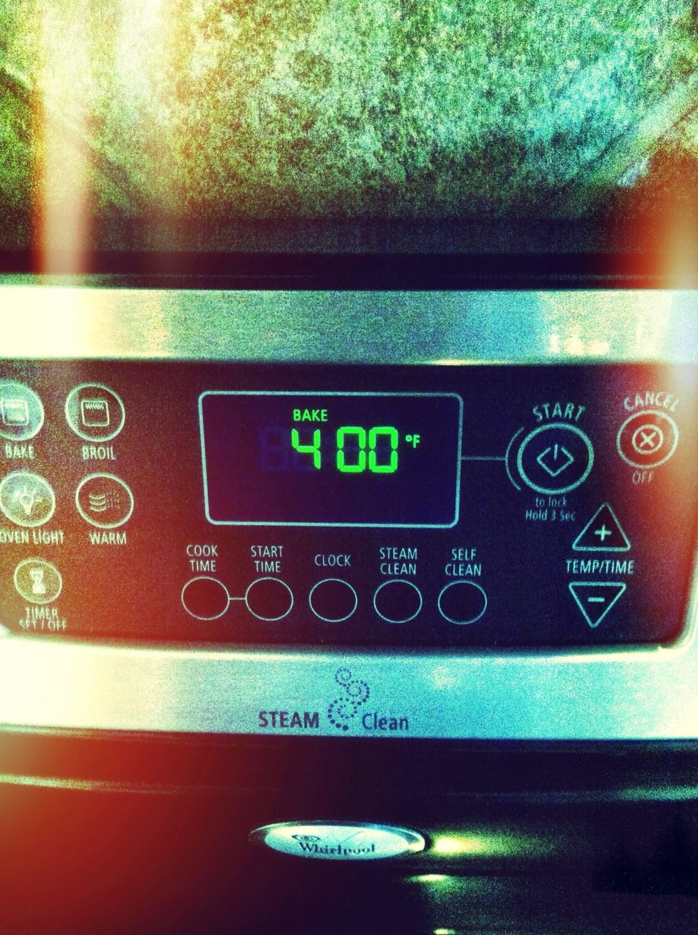 Got to get that oven pre heated to hot 400 degrees!! Once it's warm and ready go for about 15 min or until the egg muffin had risen.