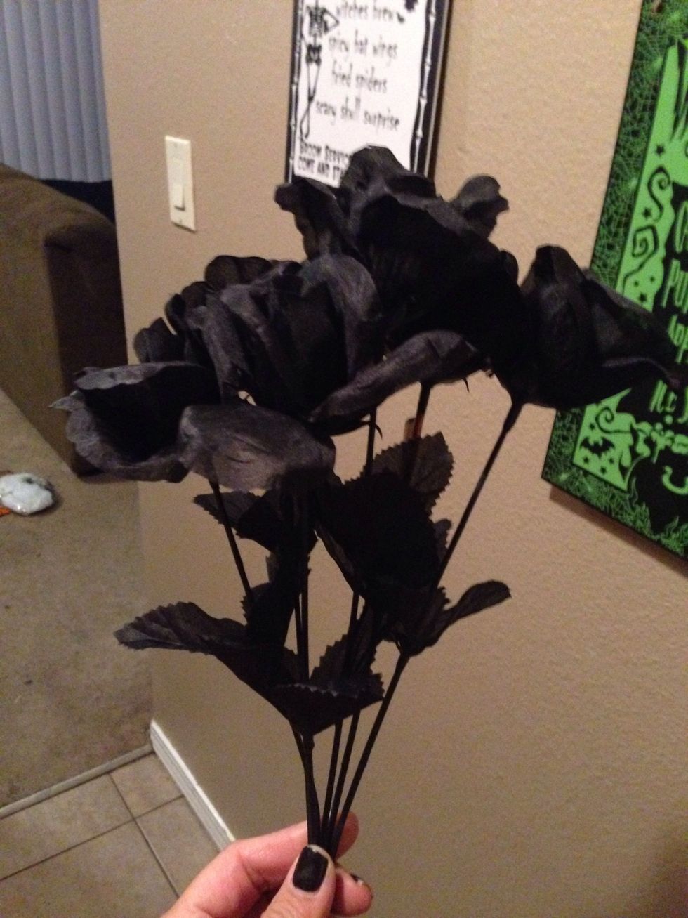 Gothic black roses