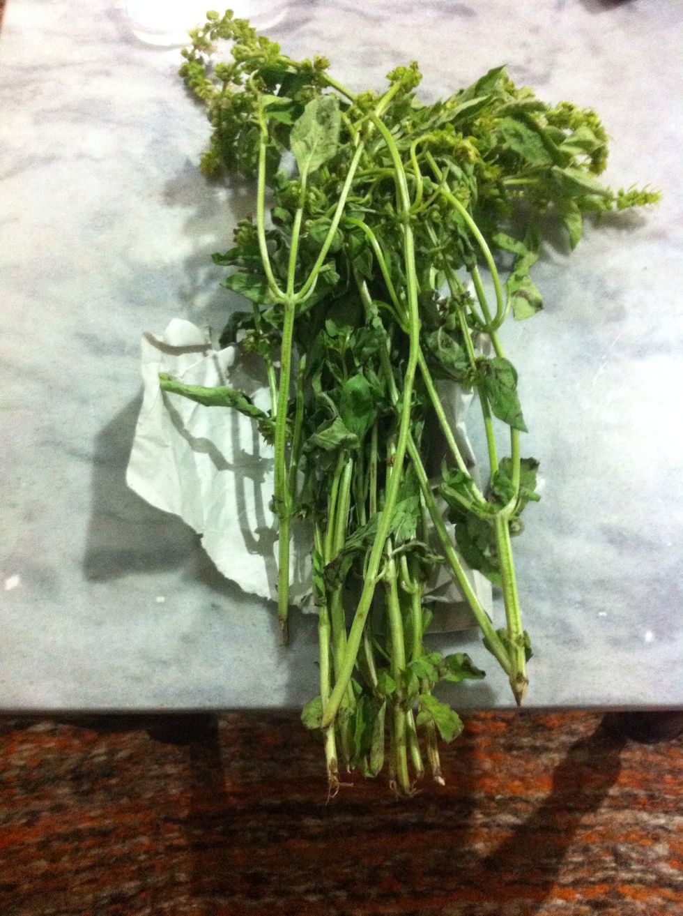 Grab a bunch of basil. The more, the merrier...