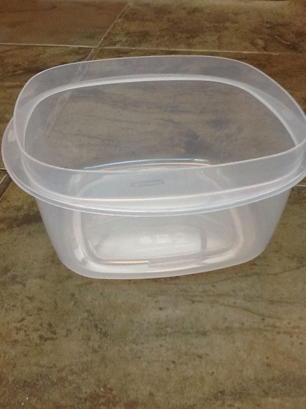 Grab a container, preferably a resealable one.