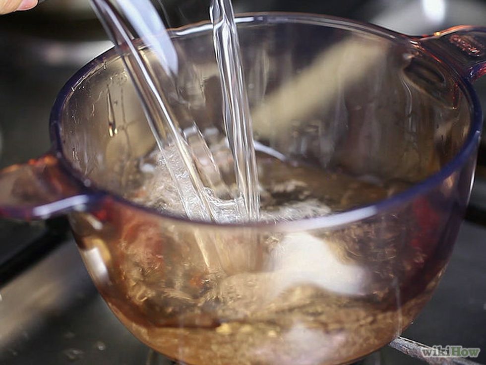 Grab a large bowl and boil hot water