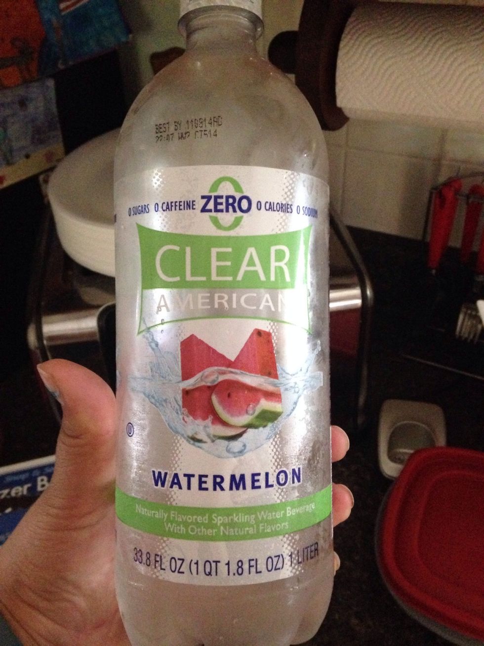 Grab a liquid of some kind. I like watermelon water but it's all up to your flavor choice.