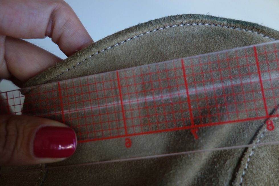 Grab a ruler and mark another line half an inch above the original line.