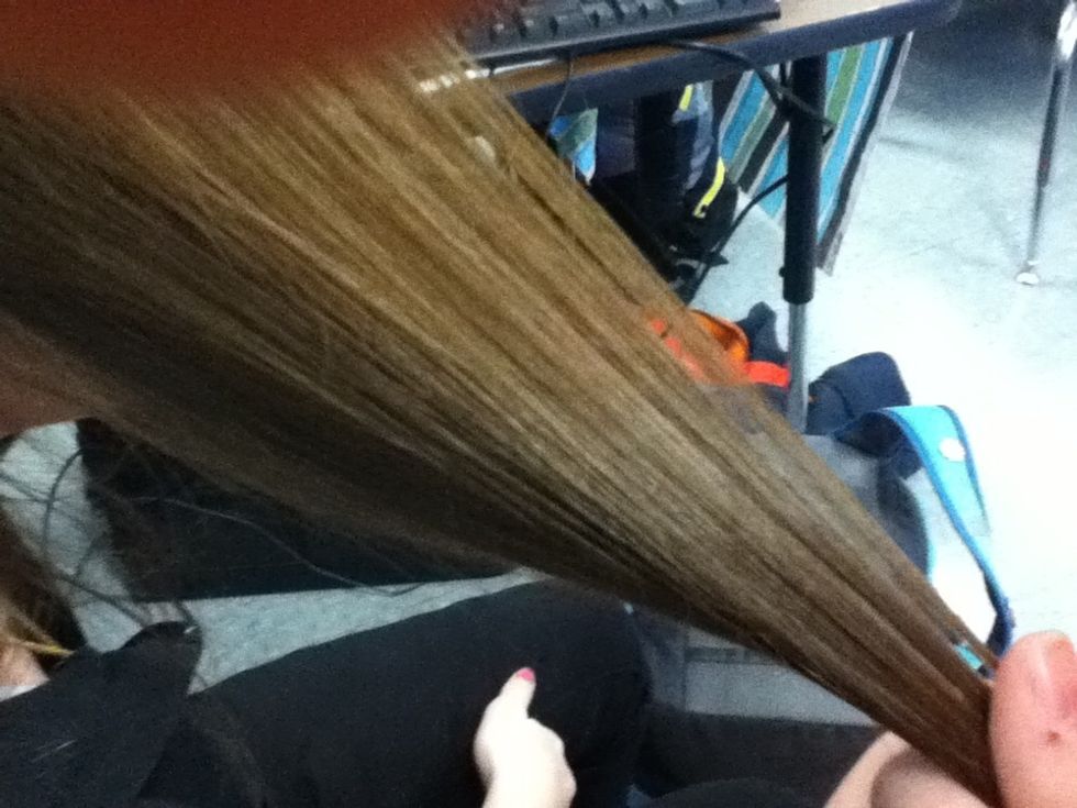 Grab a small piece of hair