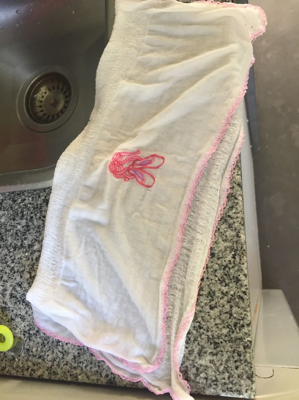 Grab a small towel. Baby\u2019s towels work fine