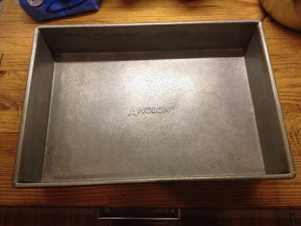 Grab a tray and spray with oil