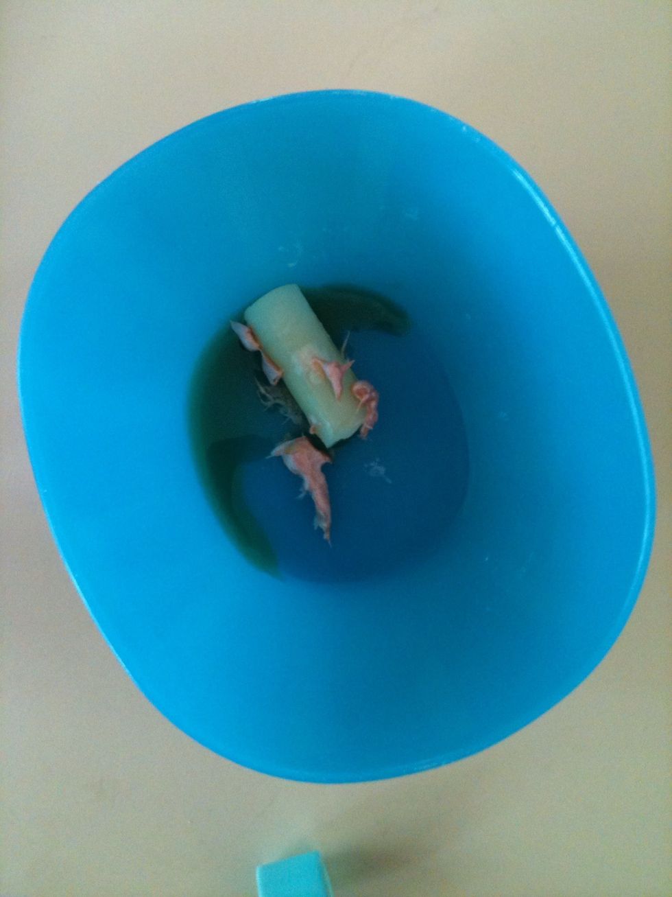grab all your stuff and put it in a microwave safe bowl