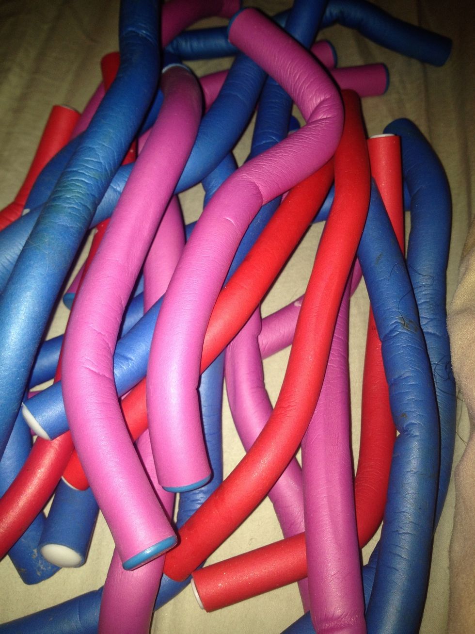 Grab an assortment of curling rods. I like to use different sizes. I feel it makes the finished look more natural.