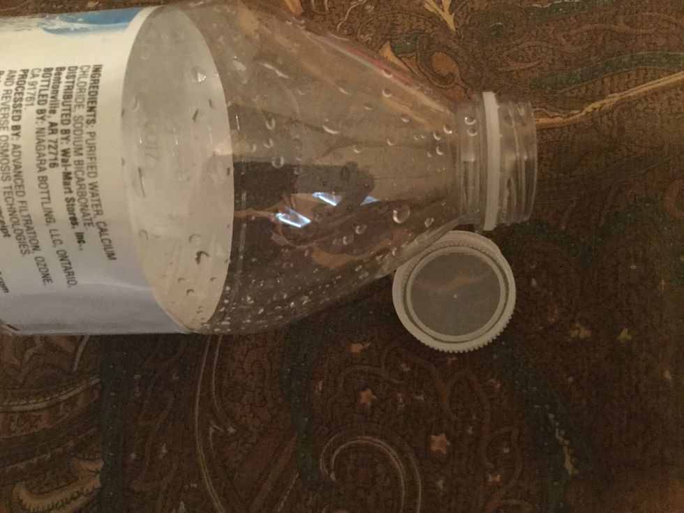 Grab another water bottle and take the cap off you will need the cap