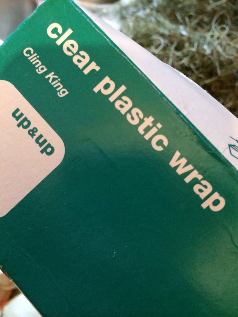 Grab clear plastic wrap.
